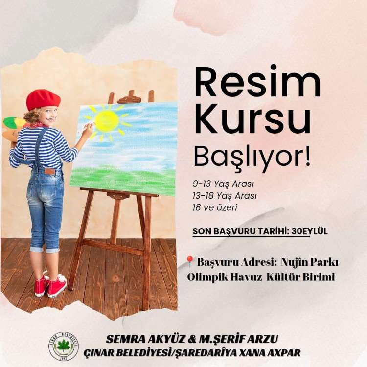 Belediyemiz Resim Kursu Başvuruları Başladı